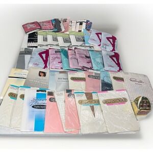 Vintage Pantyhose Knee Highs Mixed Lot 40 Stockings Tights Silkies Piccone Hue